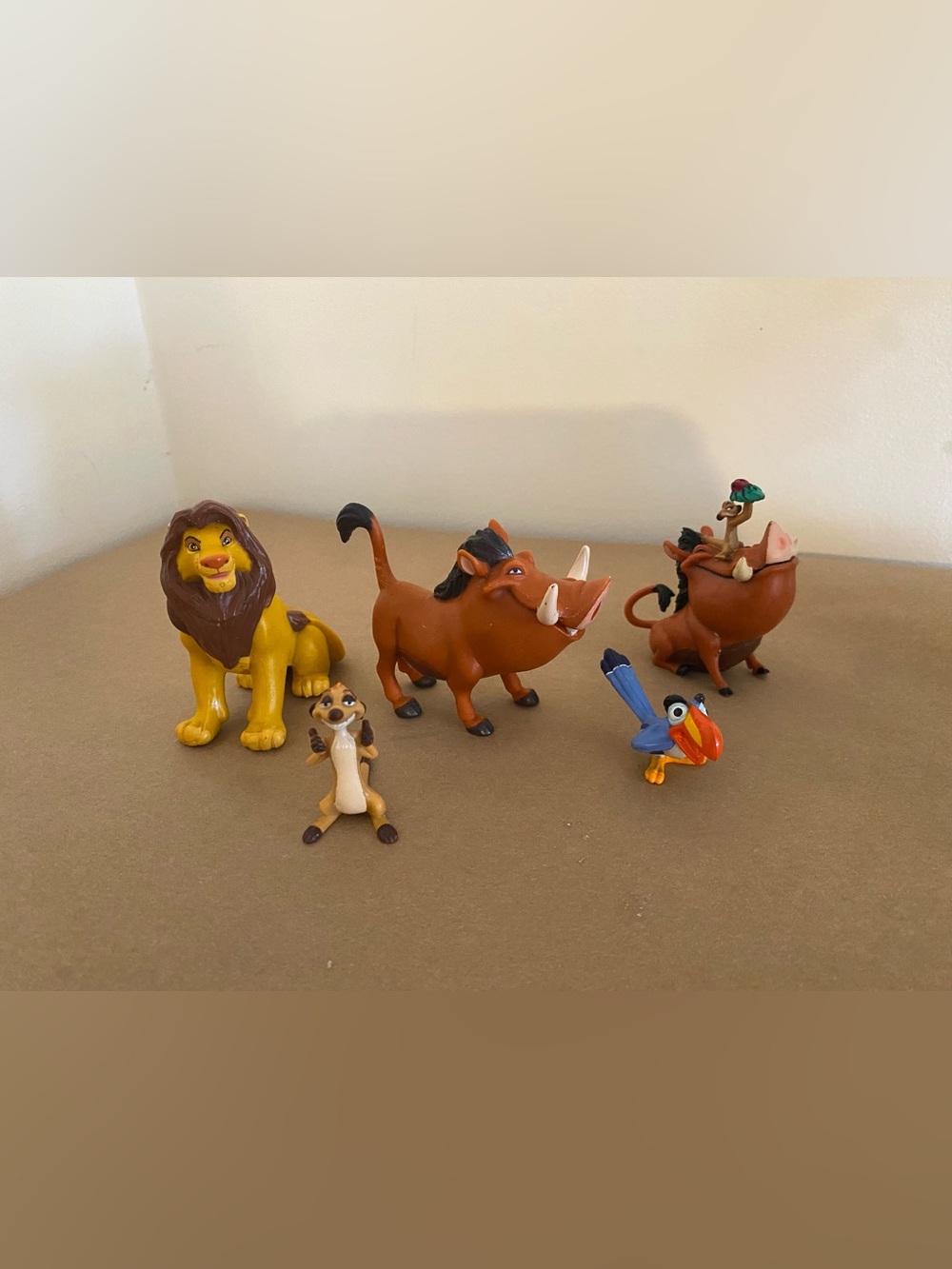 Lion King Character Toys vintage 1994 Simba Timon Pumbaa Zazu 5 set